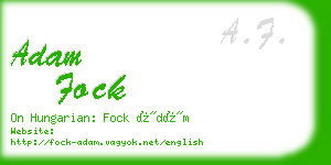 adam fock business card